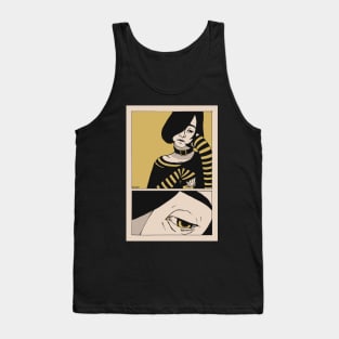 Bored girl in manga/comics style Tank Top